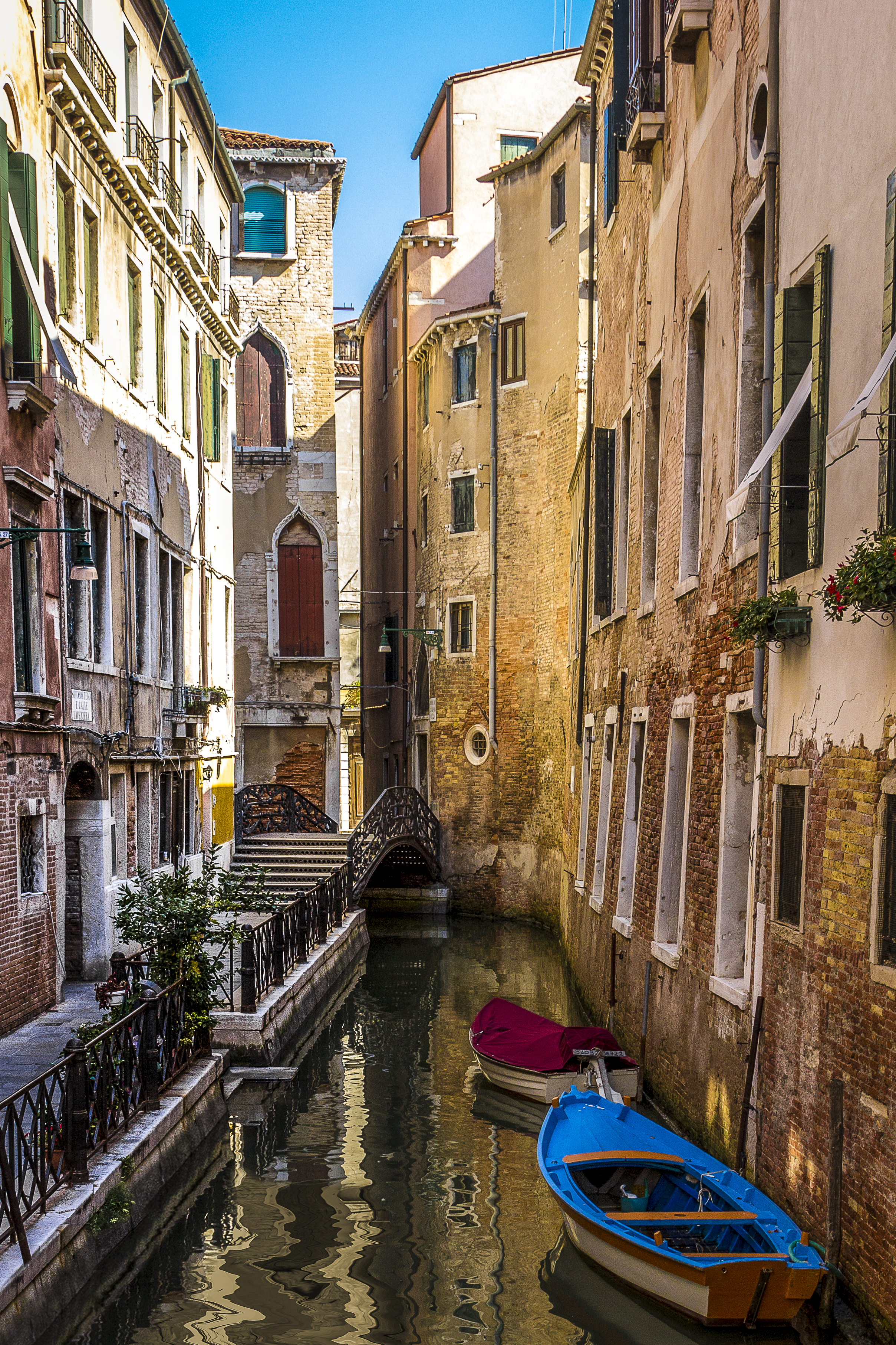 Venice Canal with Boats